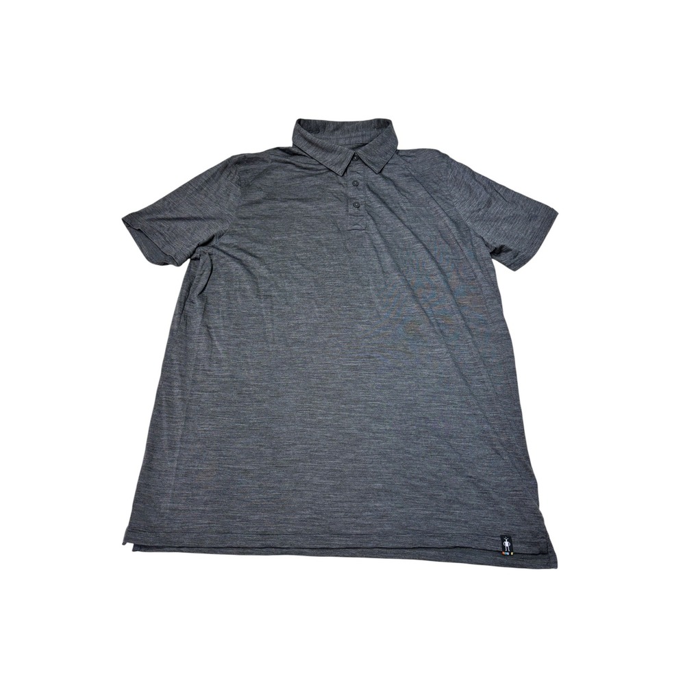 Smartwool Merino 150 Polo Shirt Mens Large Gray Heather SW000216 Hiking Travel